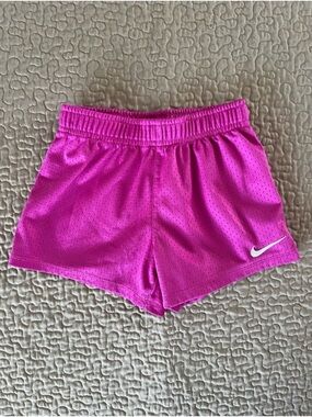 Nike Girls Hot Pink Athletic Mesh Shorts 6-7